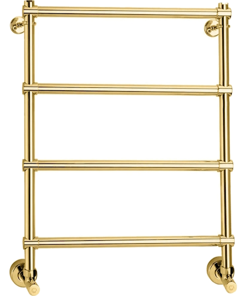 Полотенцесушитель водяной Margaroli Sole 442, 4 секции английское золото - фото 1