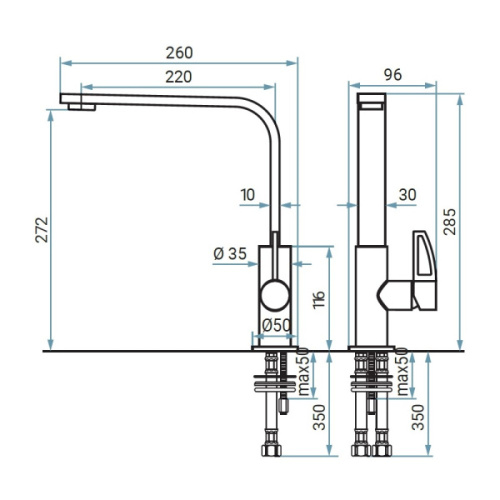 Смеситель для кухни Emmevi Ade CR78007LA - фото 2
