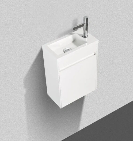 Тумба под раковину подвесная Belbagno Pietra Mini 40 см правосторонняя, bianco lucido, современная, hi-tech - фото 3