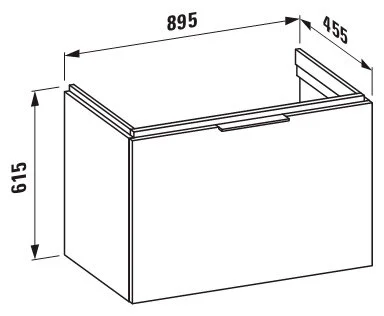 Тумба для раковины с ящиком и полкой Laufen Kartell 4.0760.1, по запросу - фото 2