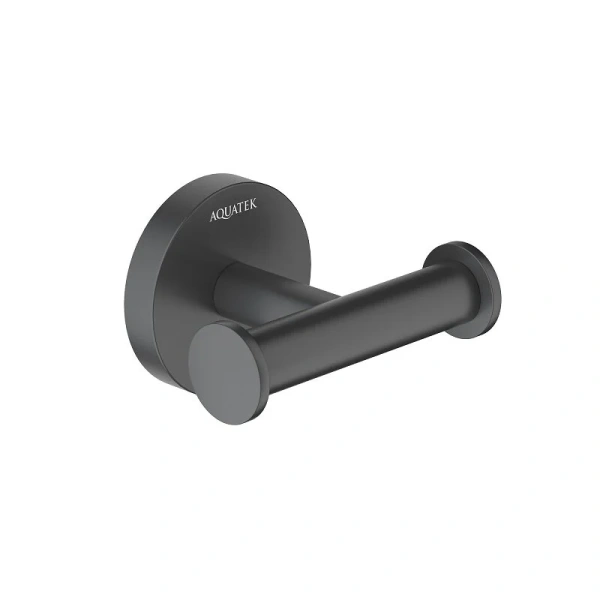 Крючок для ванной Акватек Оберон черный матовый - фото 1