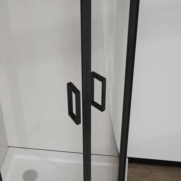 Душевой уголок Vincea City 90х90 см профиль черный стекло прозрачное - фото 4