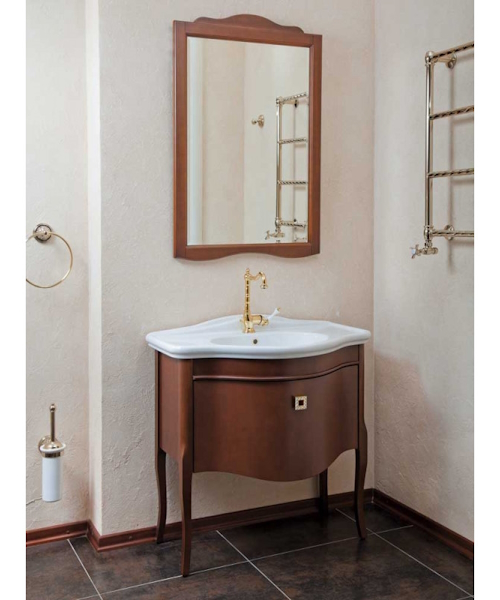 Тумба для раковины, цвет орех матовый, фурнитура золото, La Beaute Nicole, по запросу - фото 2