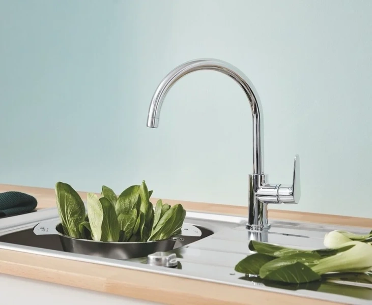 Смеситель для кухни Grohe BauCurve высокий излив - фото 3