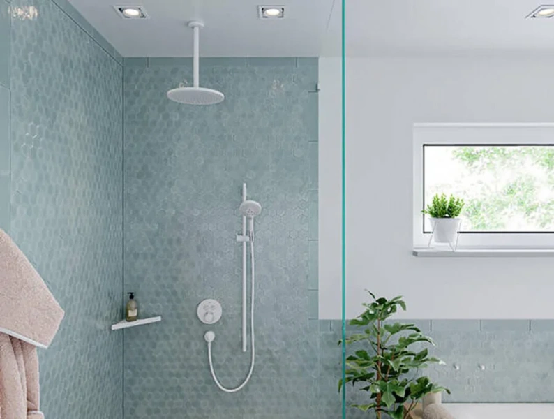 Верхний душ Hansgrohe Croma матовый белый, современные, hi-tech - фото 4