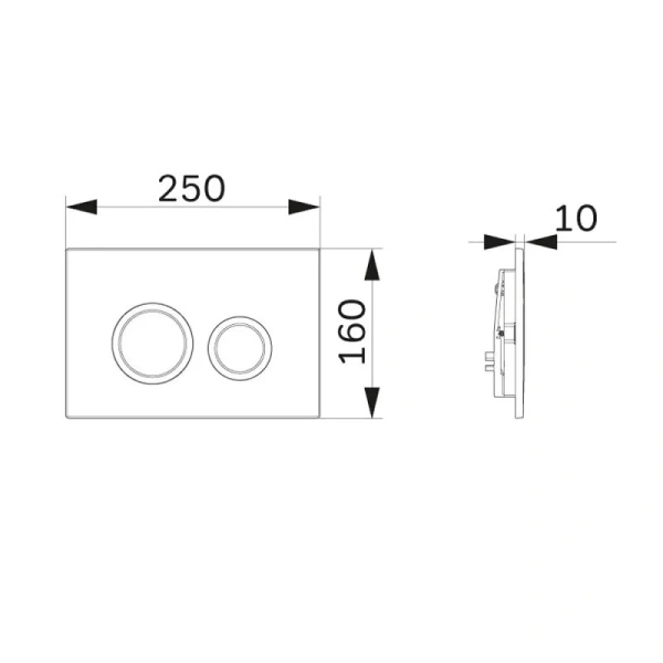 Клавиша смыва Am.Pm ErgoFit L глянцевый хром - фото 2