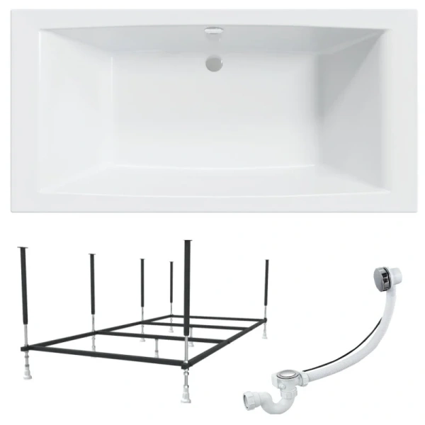 Ванна акриловая 1MarKa Aelita 01аэ2010кс2+, 200 x 100 см, цвет белый - фото 4