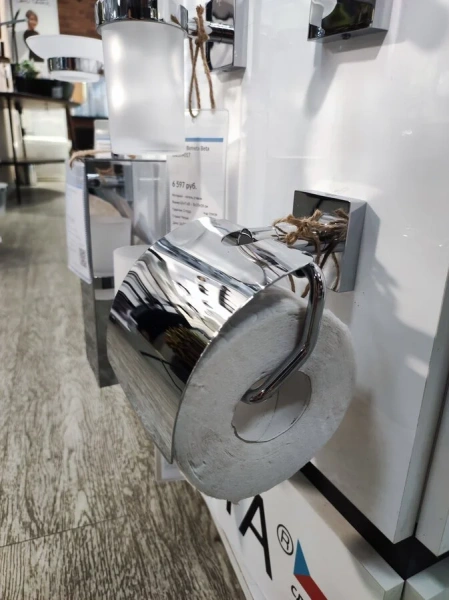 Бумагодержатель Bemeta Beta с крышкой - фото 3