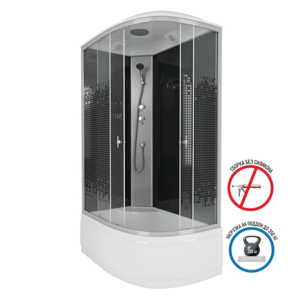 Душевая кабина Niagara Eco 7 120х80 см профиль серебро