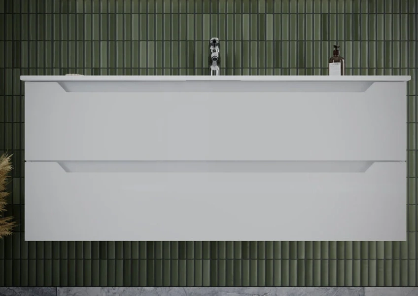 Тумба с раковиной подвесная Sancos Norma 2.0 120 см c двумя ящиками - фото 3