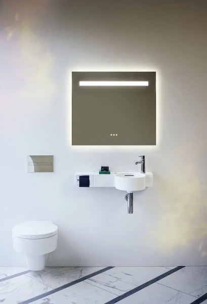 Раковина Laufen Val 55 см полка слева, круглой формы - фото 5