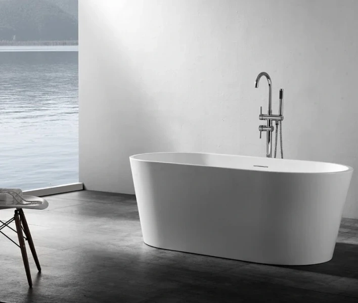 Акриловая ванна Abber 130х70 см белая, 130x70 см - фото 4