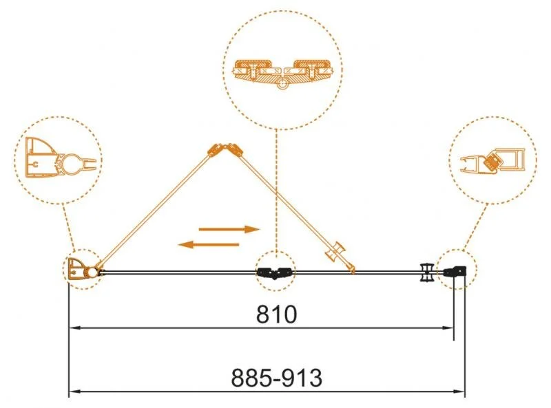 Душевая дверь в нишу Cezares Eco 90 см складная, современные, hi-tech - фото 2