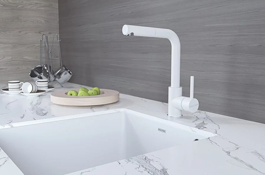 Смеситель для кухни Paulmark Kassel белый, на мойку, на столешницу - фото 6