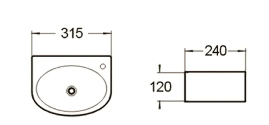 Раковина SantiLine 32 см белая - фото 2