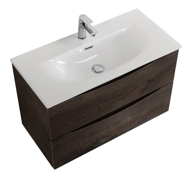 Тумба под раковину подвесная BelBagno Marino-Cer-Mini 80 см Rovere Nature Grigio - фото 4