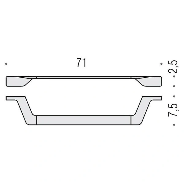 Полотенцедержатель Colombo Alize латунь - фото 2
