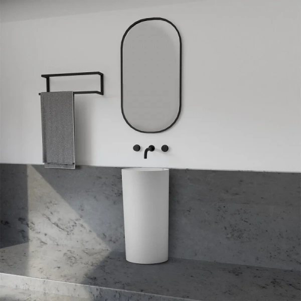 Раковина напольная Abber Stein искусственный камень - фото 4