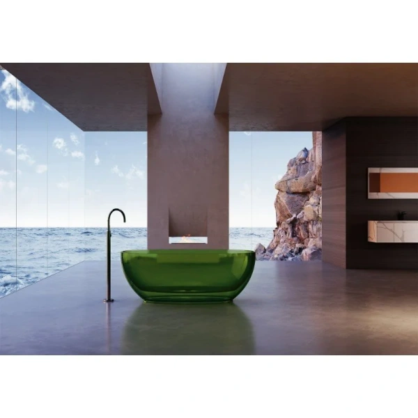 Ванна из полиэфирной смолы Abber Kristall 170x75 см зеленая, отдельностоящие - фото 6