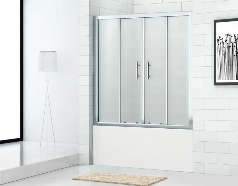 Шторка для ванны Cezares Eco 170х145 см прозрачное стекло - фото 1