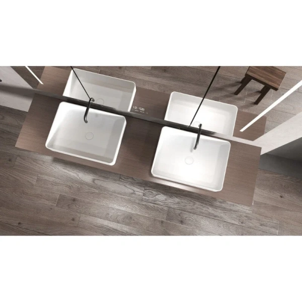 Раковина Abber Stein 55 см белая матовая - фото 3