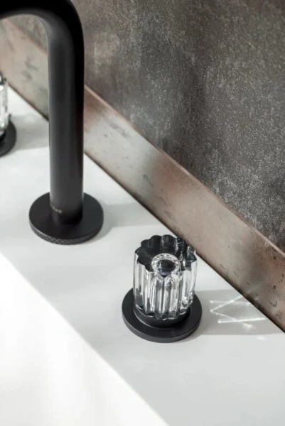 Смеситель для раковины Boheme Elegante черный матовый, скрытого монтажа, встраиваемые в стену - фото 6