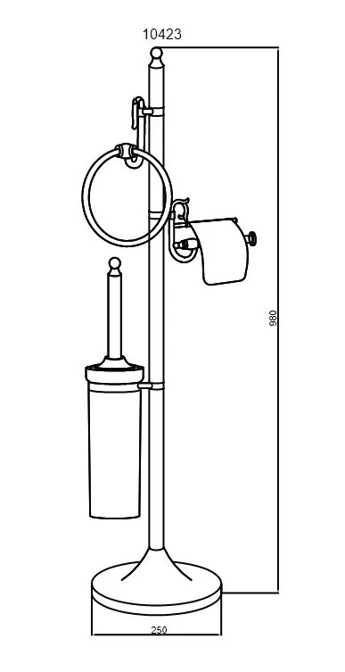 Стойка для ванной Boheme Imperiale напольная - фото 2