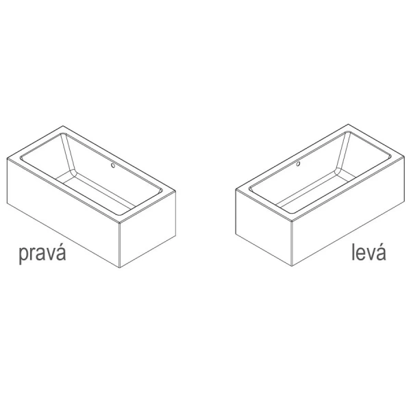 Акриловая ванна Riho Rething Cubic Fall Plug & Play, B104023005/B104022005, 160 x 70 см, панели слева/справа, наполнение через перелив, цвет белый, без гидромассажа - фото 6