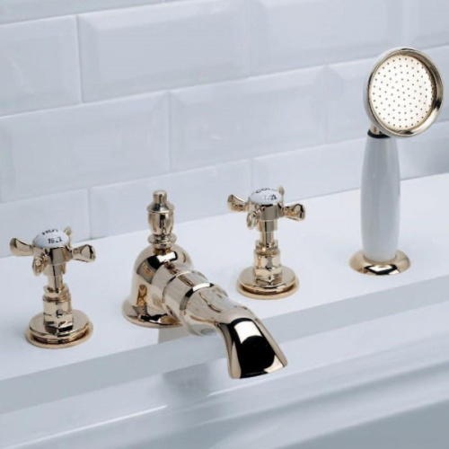 Смеситель для ванны с лейкой Devon&Devon Antique ADA48, для ванны - фото 2