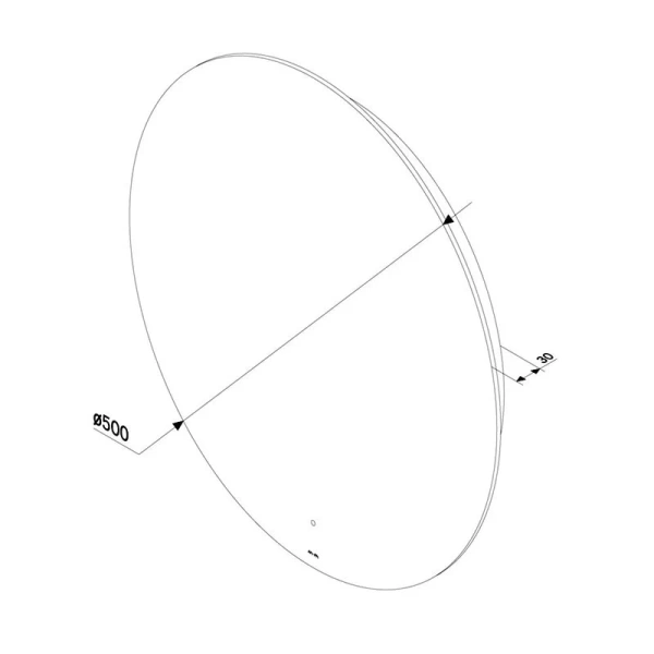 Зеркало с подсветкой Am.Pm X-Joy 50 см круглое - фото 2