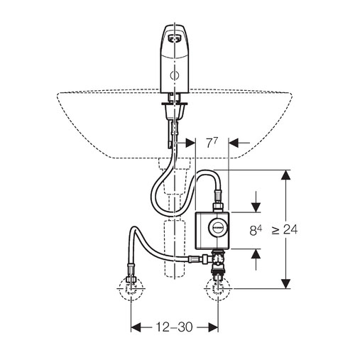 Смеситель для раковины бесконтактный Geberit 116.365.21.1, современные, hi-tech - фото 3