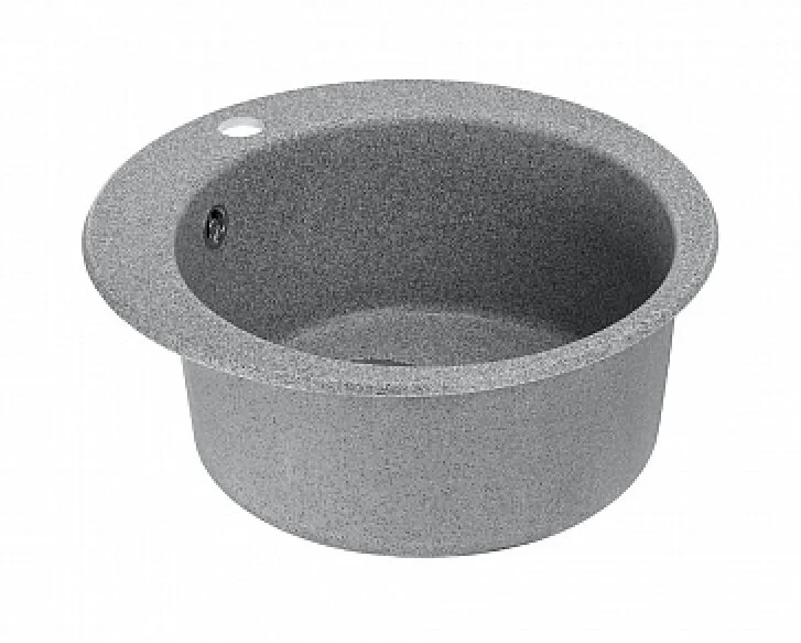 Мойка для кухни Акватон Иверия 48 см серая, округлой формы - фото 4