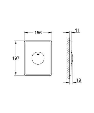 Смывная клавиша, альпин-белый, Grohe Skate 37547SH0, нет в наличии - фото 2