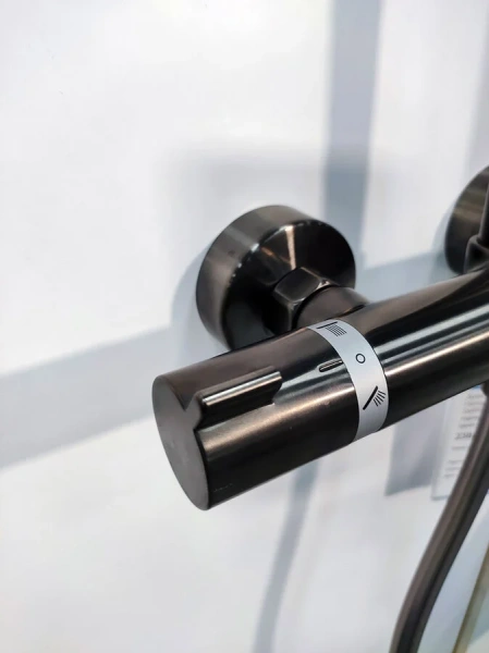 Душевая стойка Hansgrohe Croma Select S черный хром, с термостатом - фото 6