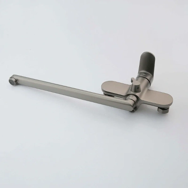 Смеситель для ванны Акватек Ника оружейная сталь, из латуни, округлая форма - фото 5