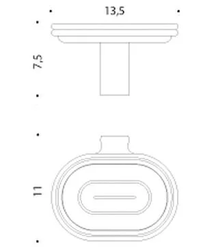 Мыльница Colombo Luna хром, современные, hi-tech - фото 2