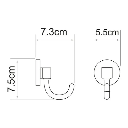 Крючок для ванной WasserKRAFT Rhein одинарный - фото 2