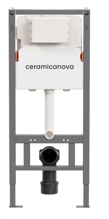 Унитаз с инсталляцией Ceramica Nova New Day кнопка черная матовая - фото 4