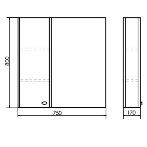 Зеркальный шкаф Comforty Неаполь 75 см белый глянец - фото 3