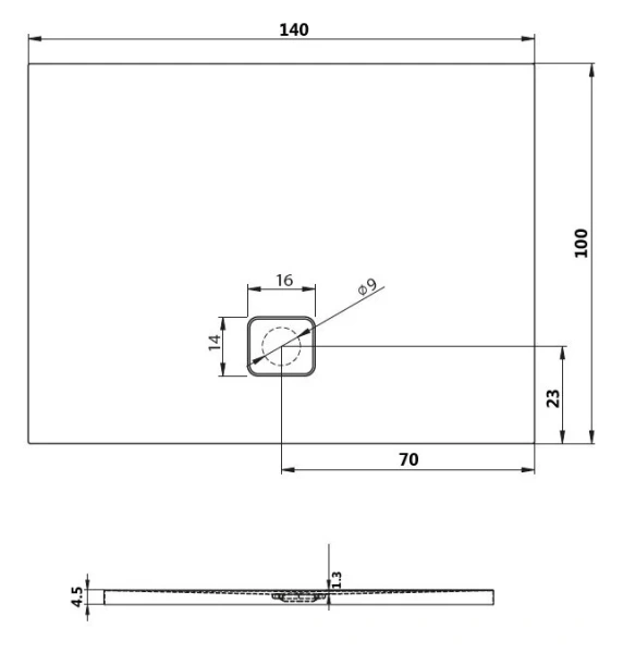 Душевой поддон акриловый с сифоном Riho Basel 434 140x100 см - фото 2