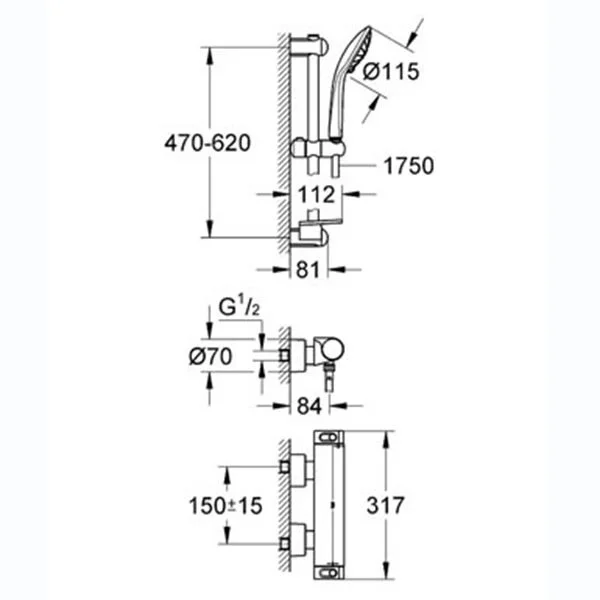 Душевая система Grohe Grohtherm 2000 34195001 - фото 2