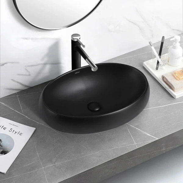 Раковина Abber Bequem 60 см черная матовая, накладные (на столешницу), пристенные - фото 3