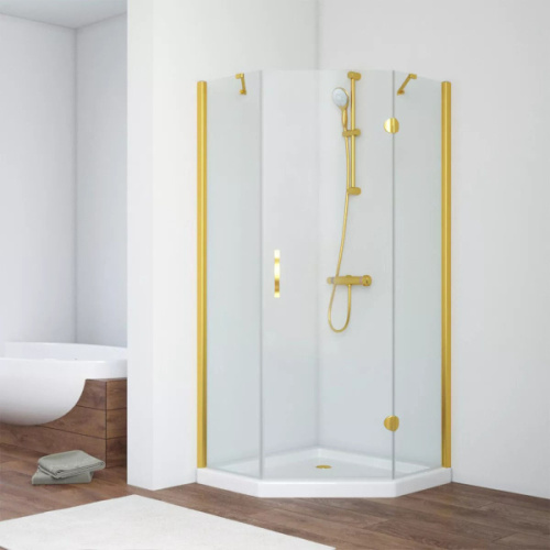 Душевой уголок стекло прозрачное Vegas-glass AFA-Pen 100 01 R, хром, бронза, золото, белые, черные, другие - фото 4