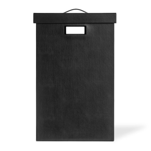 Корзина для белья Decor Walther Brownie черная кожа - фото 1