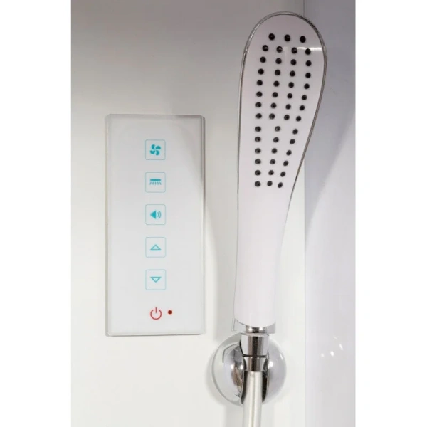 Душевая кабина Deto L 100x100 см с электрикой, со стеклянными задними стенками - фото 8