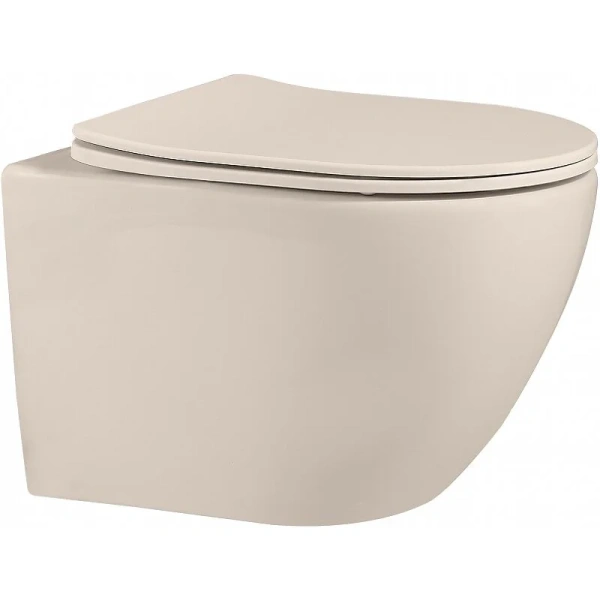 Унитаз подвесной Abber BEQUEM AC1101MB безободковый - фото 1