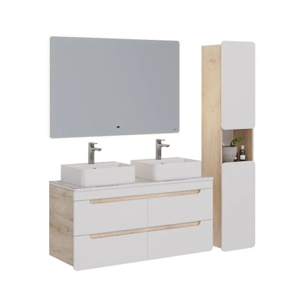 Тумба с раковиной подвесная Lemark Olivia LM08OL125T 125 см 4 ящика index_1 - фото 9