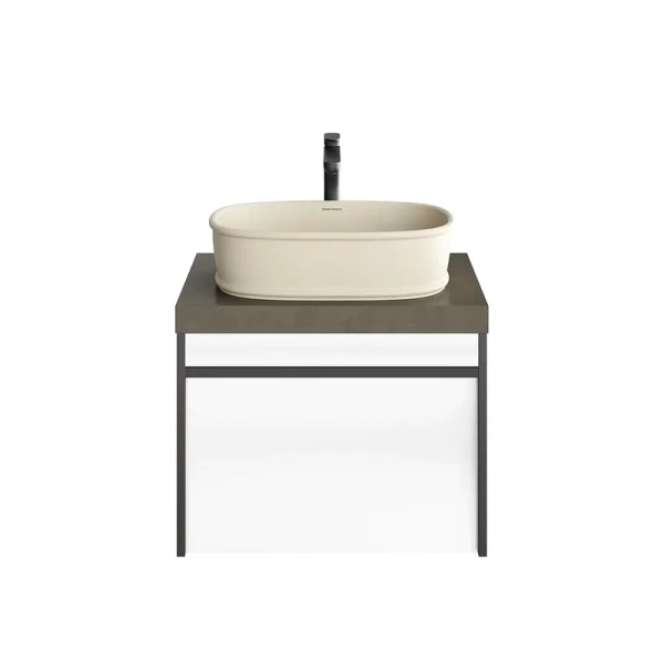 Тумба под раковину подвесная Kerama Marazzi Modula 60 см арабика, современная, hi-tech - фото 3