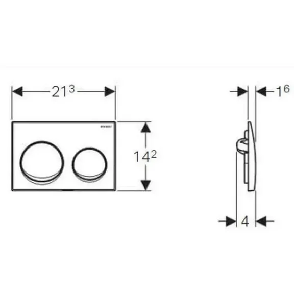 Клавиша смыва Geberit Alpha хром - фото 2