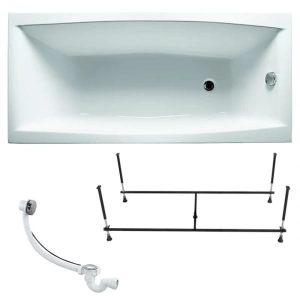 Ванна акриловая 1MarKa Viola 01ви1570кс2+, 150 x 70 см, цвет белый, прямоугольные - фото 5